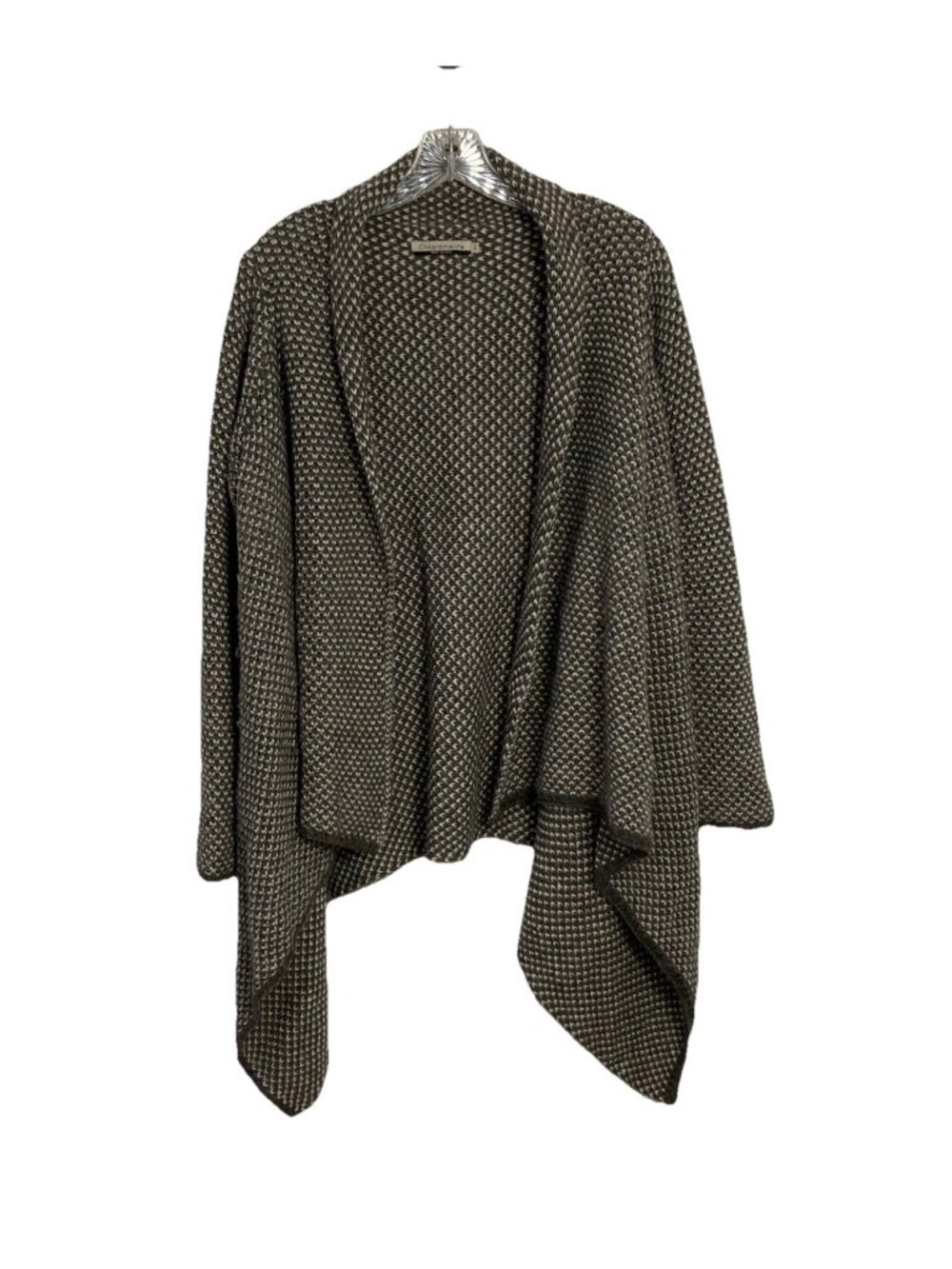 Chiaramente Alpaca-wool Blend Open Front Cardigan Size L Made in Italy Timeless